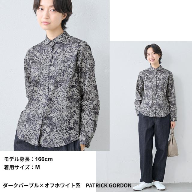 リバティプリント マルエリ シャツ 日本製 / リバティ ブラウス 長袖