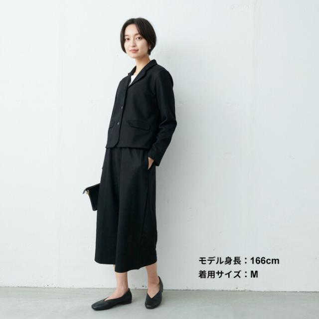 圧縮ウール100％ 三つボタン ジャケット + ガウチョパンツ 2点セット 日本製 / 卒業式 セットアップ 40代 入学式 ママスーツ スーツ レディース フォーマル 礼服 法事 結婚式 冠婚葬祭 七五三 母 ママ ママスーツ ストレッチ 暖かい M Lの通販は