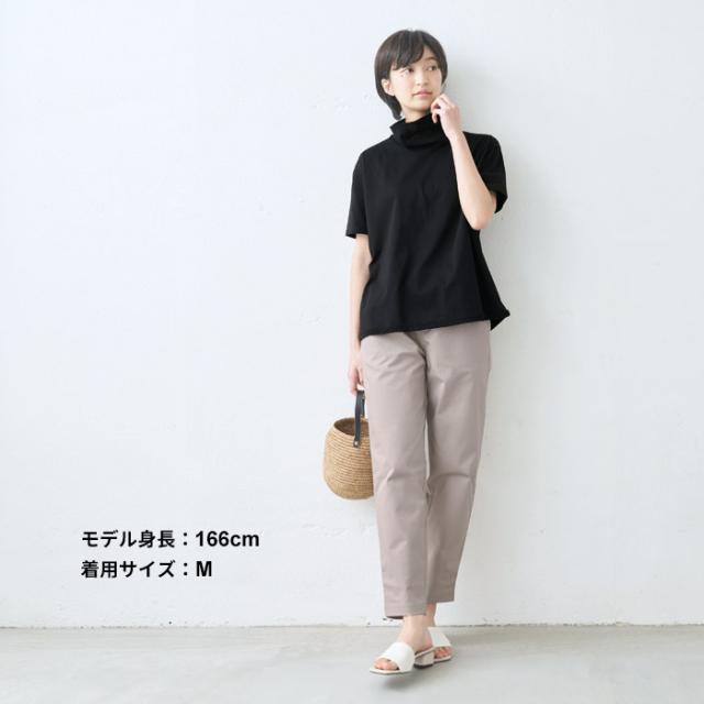 20番手 しっかり ツイル ストレッチ テーパードパンツ 日本製 / ストレッチ テーパードパンツ レディース 40代 50代 60代 女性 綿 コットン ゆったり すっきり ストレッチパンツ 伸縮 動きやすい きれいめ 春 秋 冬の通販は