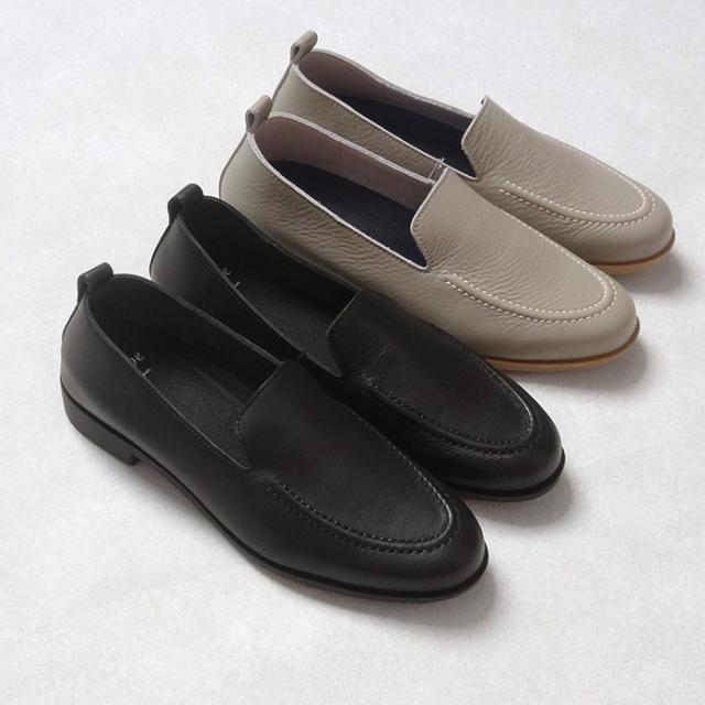 柔らかな 本革 2cmヒール ステッチモカ Recipe RP-549 日本製 / オペラ