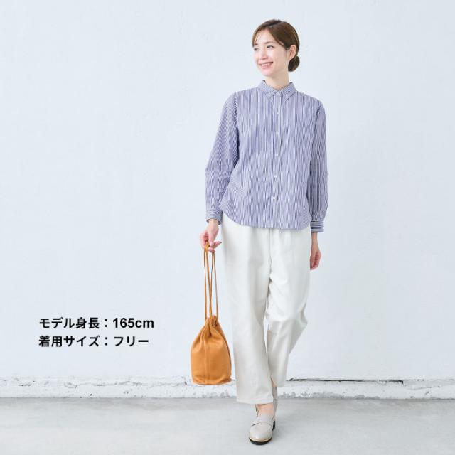 シャツ ボタンダウン レディース 綿100％ 長袖 ] コットン100% 50番手