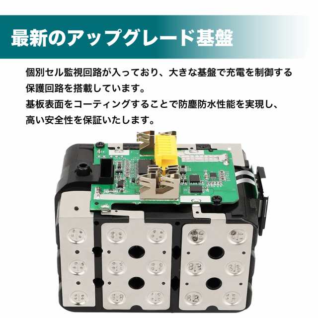 マキタ MAKITA 互換 バッテリー 18V 9.0 Ah 9000 mah Waitley 1年保証 LED デジタル残量表示 自己故障診断  WTL1890 MAKITA BL1830B BL18の通販はau PAY マーケット - デジモク | au PAY マーケット－通販サイト