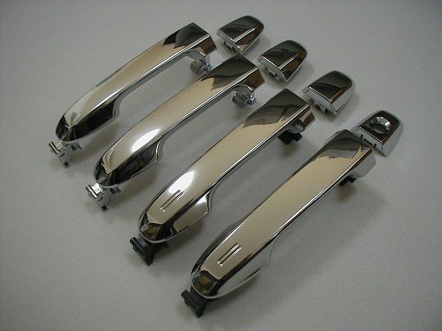 トヨタ純正　メッキドアハンドル [フルメッキタイプ交換式ドアノブ・運転席&助手席スマートキー対応]　ラクティス 120系