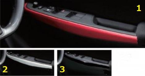 スイフトスポーツZC 33Sドアトリムガーニッシュ スイフト (ZT)ドアトリムガーニッシュ(パールホワイト・交換タイプ