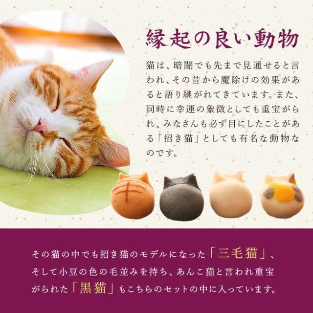 ギフト 和菓子 上生菓子 猫 4個入 送料無料 麻布青野総本舗 ねこ ネコ 動物 おもしろ 老舗 有名 スイーツ プレゼント の通販はau Pay マーケット ひものや