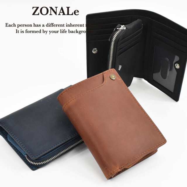 ゾナール ZONALe 二つ折り財布 ミドルウォレット 二つ折り 財布