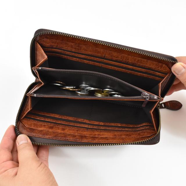 青木鞄 長財布 財布 メンズ ラガード ラウンドファスナー Lugard G3 本革 牛革 革 レザー 小銭入れあり ウォレット ロングウォレット メンズ財布 ギフト プレゼント 彼氏 おしゃれ 誕生日プレゼント 男性 ブランド 大容量 薄い 5210_6