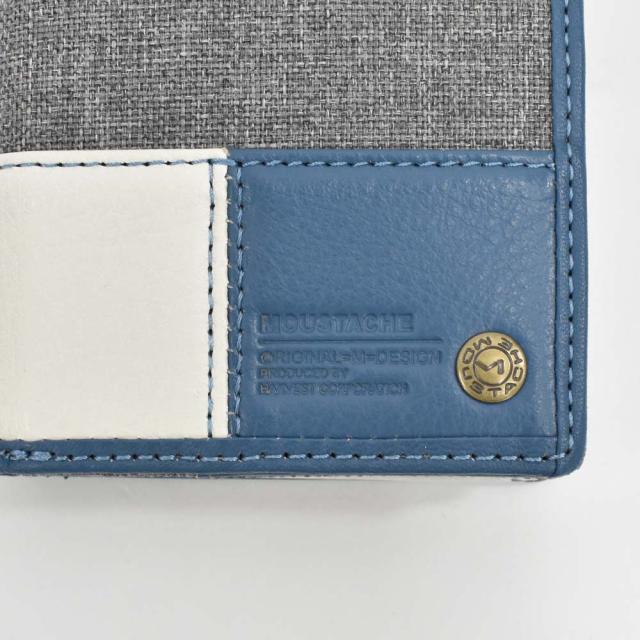 ムスタッシュ２つ折り財布　縦型 moustache 財布 ミドルウォレット ムスタッシュ 二つ折り 縦型