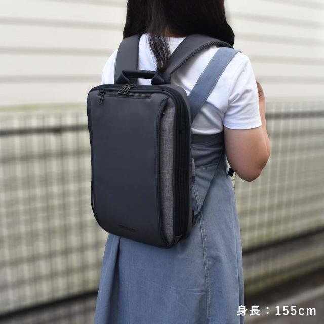 moustache on time ビジネスリュック A4 薄型 容量拡張 ムスタッシュオンタイム ビジネスバッグ リュック リュックサック バックパック バッグ バック ビジネス 通勤 通勤リュック 薄い 薄マチ 人気 ブランド カジュアル JNO-2820_2