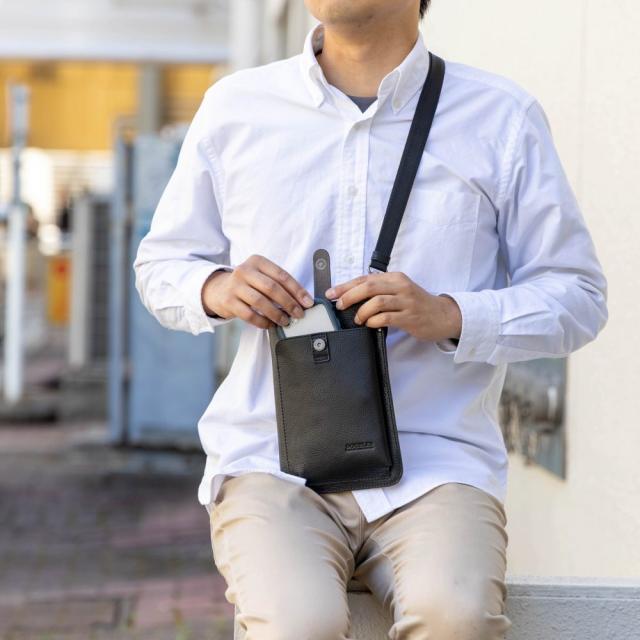 スマホショルダー ショルダーポーチ 本革 ショルダーバッグ DOUBLES