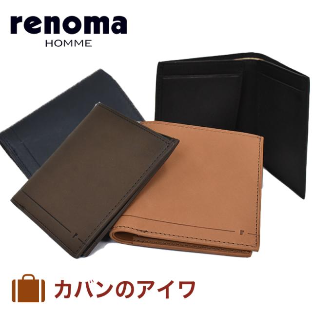 Renoma レノマ レーヴ 二つ折り財布 小銭入れなし コンパクトサイズ メンズ 本革 革 レザー 財布 札入れ コンパクト 二つ折り 薄い 小さの通販はau Pay マーケット カバンのアイワ