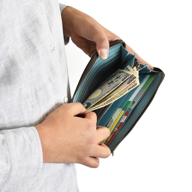 アックス 財布 ラウンドファスナー ピロー コン アックス 財布 ラウンドファスナー ピロー コン [アックス] 財布