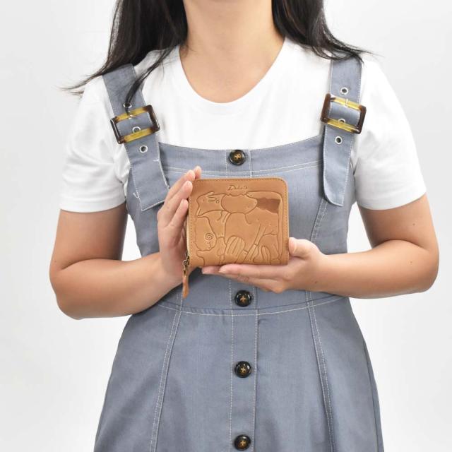 ダコタ Dakota 財布 二つ折り レディース アニマーレ 二つ折り財布 サイフ 本革 革 レザー 2つ折り 2つ折り財布 折りたたみ ブランド ファスナー 人気 かわいい コンパクト 小銭入れ アニマル 動物 30代 40代 50代 2021 新作 0030190