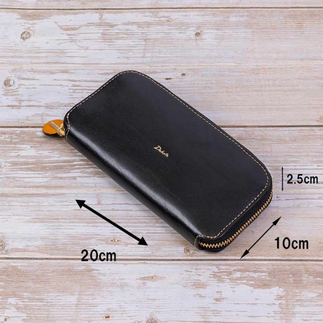 Dakota チェルキオラウンド財布　ブルーレザー Dakota チェルキオラウンド財布 ブルーレザー