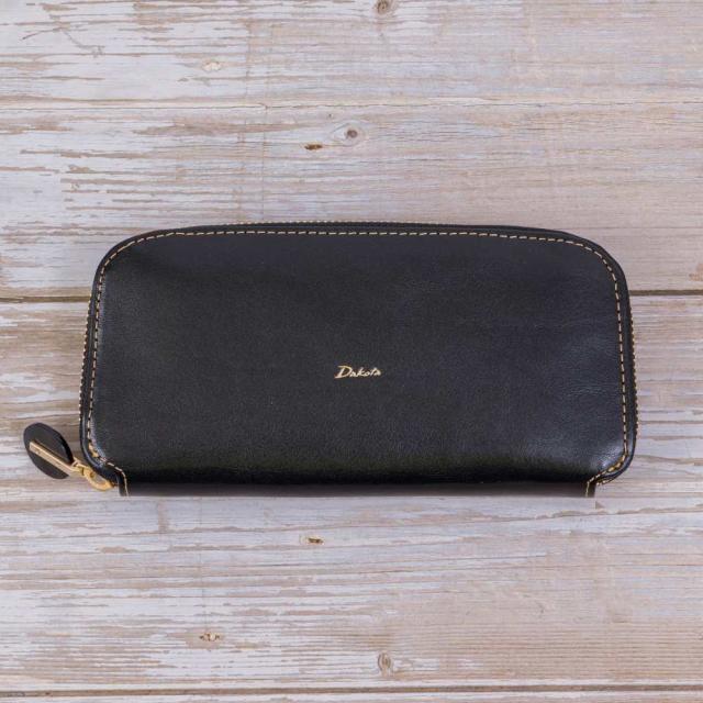 新品】Dakota ダコタ チェルキオ ラウンドファスナー長財布 ブラック