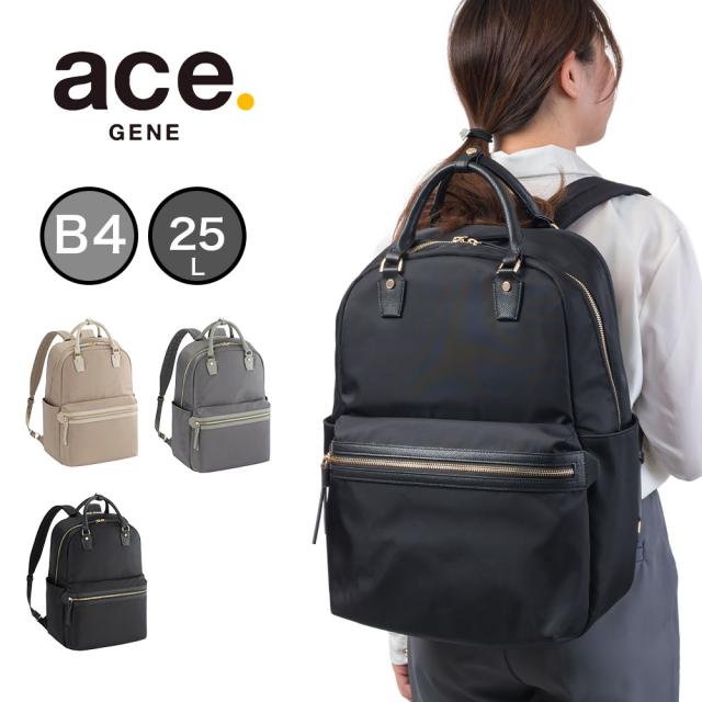 エース ace リュック レディース ラポルテム エースジーン B4 15.6インチPC収納 25L ビジネスリュック リュックサック ビジネスバッグ 通勤 ナイロン 大きめ きれいめ 大容量 ブランド 軽量 ビジネス ace.GENE 68522