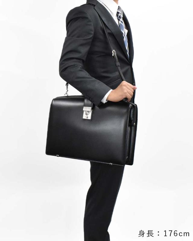 青木鞄 ダレスバッグ 本革 メンズ ジーニアス A4 日本製 Luggage Aoki 1894 Genius 2Way 鍵付き ダレスバック ショルダーバッグ 牛革 革 A4サイズ シンプル AOKI おしゃれ 金具 大容量 ギフト プレゼント お祝い 2558_2