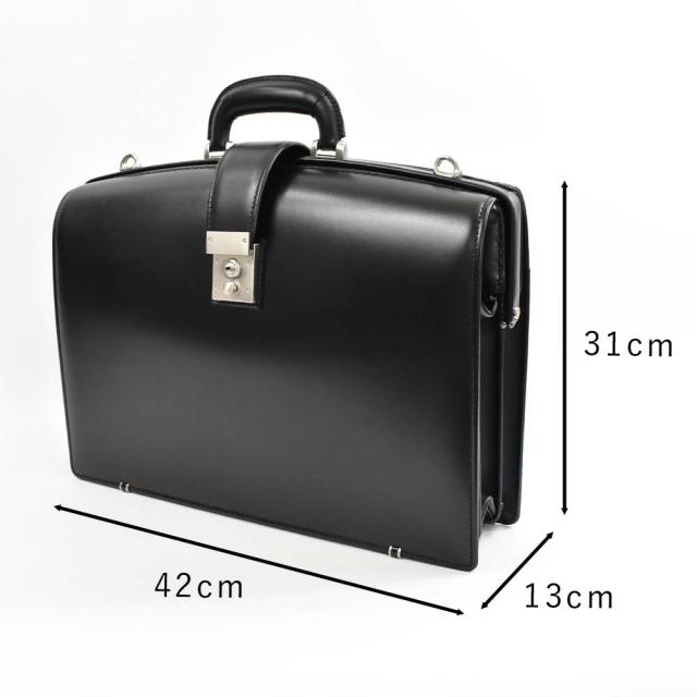 青木鞄 ダレスバッグ 本革 メンズ ジーニアス A4 日本製 Luggage Aoki 1894 Genius 2Way 鍵付き ダレスバック ショルダーバッグ 牛革 革 A4サイズ シンプル AOKI おしゃれ 金具 大容量 ギフト プレゼント お祝い 2558_3