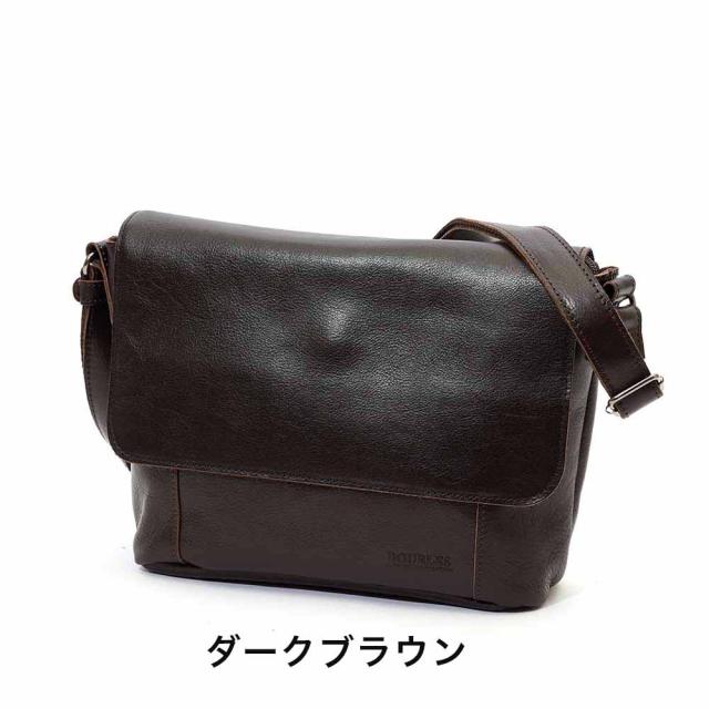 DOUBLES ダブルス 本革 かぶせ型 メンズ ショルダーバッグ 斜め掛け