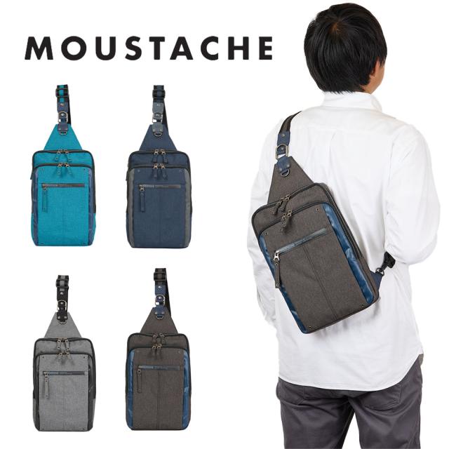 ムスタッシュ ボディバッグ MOUSTACHE ショルダーバッグ メンズ レディース ショルダーバック ボディバック ブランド 人気 軽量 かっこいい おしゃれ ブラック ネイビー グレー ブルー JXD-4566の通販は 7,387円