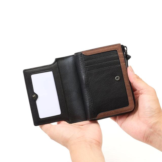 ZONALe 財布 二つ折り財布 ゾナール 二つ折り 2つ折り 本革 革 レザー メンズ ストラト 折りたたみ 小銭入れ付き ファスナー ブランド おしゃれ 縦型 タテ型 人気 大容量 ギフト プレゼント 男性 日本製 31354_2