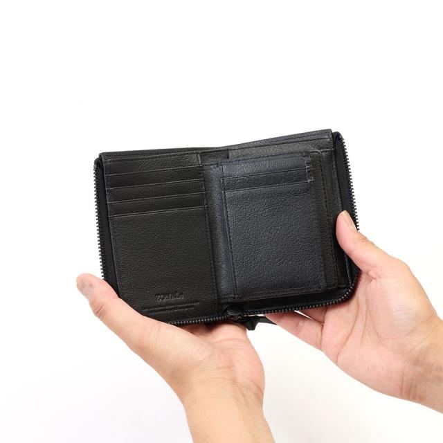 ZONALe 財布 二つ折り財布 ゾナール 二つ折り 2つ折り 本革 革 レザー メンズ ストラト 折りたたみ 小銭入れ付き ファスナー ブランド おしゃれ 縦型 タテ型 人気 大容量 ギフト プレゼント 男性 日本製 31354_3