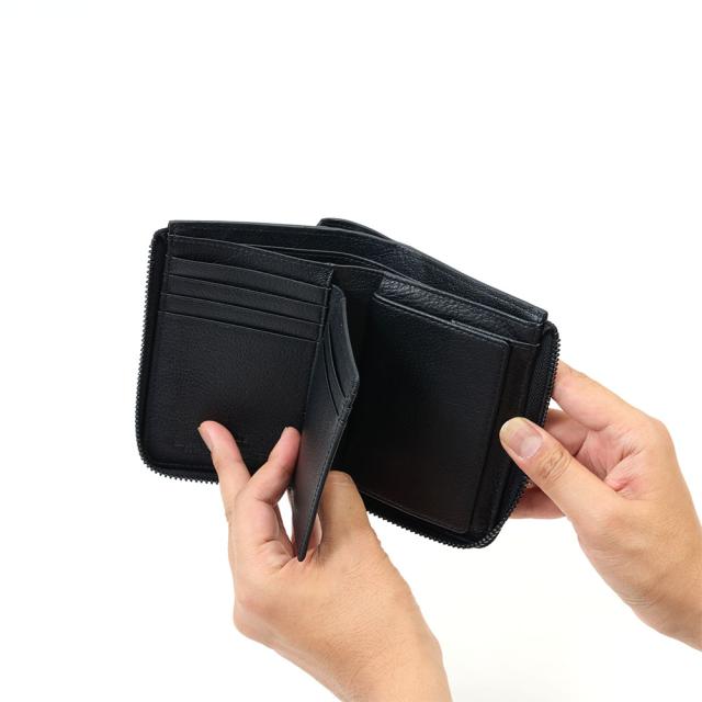 ZONALe 財布 二つ折り財布 ゾナール 二つ折り 2つ折り 本革 革 レザー メンズ ストラト 折りたたみ 小銭入れ付き ファスナー ブランド おしゃれ 縦型 タテ型 人気 大容量 ギフト プレゼント 男性 日本製 31354_5