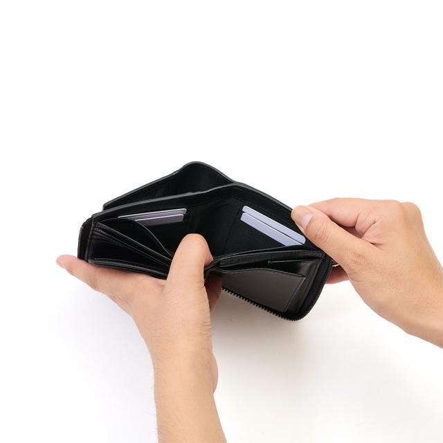 ZONALe 財布 二つ折り財布 ゾナール 二つ折り 2つ折り 本革 革 レザー メンズ ストラト 折りたたみ 小銭入れ付き ファスナー ブランド おしゃれ 縦型 タテ型 人気 大容量 ギフト プレゼント 男性 日本製 31354_8