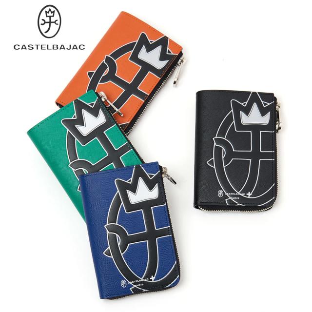 カステルバジャック 財布 二つ折り ミドルウォレット ウプラ ファスナー 縦型 メンズ レディース CASTELBAJAC 小銭入れあり 二つ折り財布 2つ折り財布 本革 レザー 人気 ブランド 大人 男性 30代 40代 50代 54623