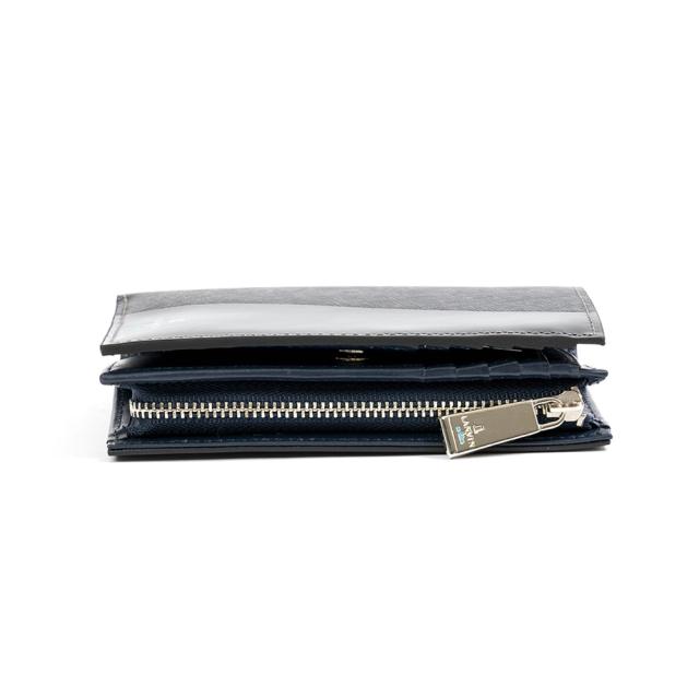 LANVIN en Bleu 二つ折り財布 ミドルウォレット ランバン オン ブルー パーシャル 縦型 財布 二つ折り メンズ レディース 本革 レザー 男性 ギフト プレゼント 大容量 人気 ブランド ランバンオンブルー 555614_4