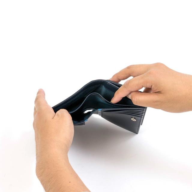 LANVIN en Bleu 二つ折り財布 ミドルウォレット ランバン オン ブルー パーシャル 縦型 財布 二つ折り メンズ レディース 本革 レザー 男性 ギフト プレゼント 大容量 人気 ブランド ランバンオンブルー 555614_9