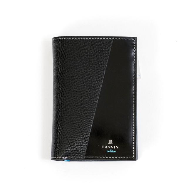 LANVIN en Bleu 二つ折り財布 ミドルウォレット ランバン オン ブルー パーシャル 縦型 財布 二つ折り メンズ レディース 本革 レザー 男性 ギフト プレゼント 大容量 人気 ブランド ランバンオンブルー 555614_1