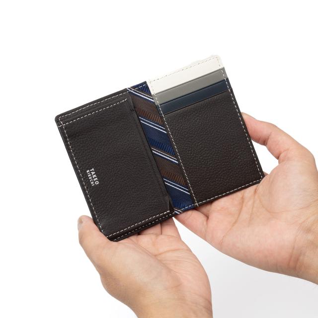 タケオキクチ 名刺入れ TAKEO KIKUCHI クォーター 名刺ケース 名刺入 レザー メンズ レディース カードケース ミニ コンパクト 小物 ブランド 人気 薄い 小さい 本革 742632_9