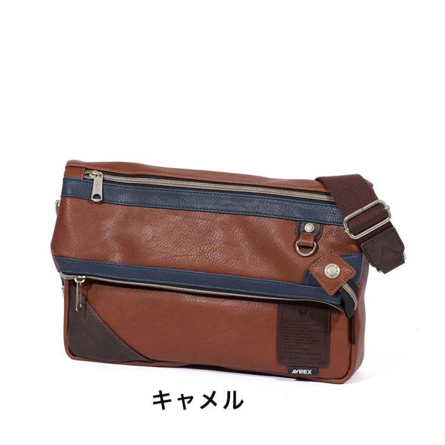 アビレックス ショルダーバッグ 2WAY AVIREX バッグ 合皮 横型