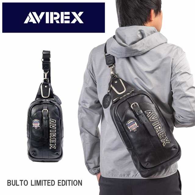 AVIREX アビレックス ボディバッグ 本革 ショルダーバッグ ワン