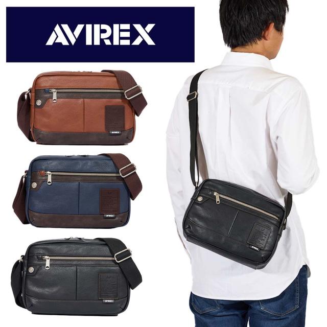 アビレックス ショルダーバッグ AVIREX バッグ 合皮 横型 ショルダーバッグ アヴィレックス メンズ ショルダーバック スクエア ブランド 人気 かっこいい 30代 40代 50代 60代 AX5002の通販は 6,930円