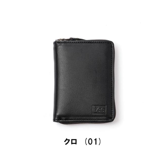 Lee 二つ折り Lファスナーミドルサイズ 320-1922 ブラック Lee リー ミドルウォレット 財布 二つ折り メンズ レディース 二
