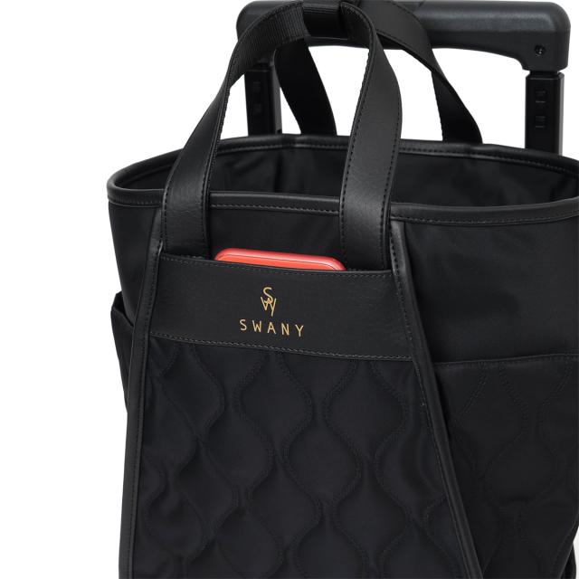 スワニー キャリーバッグ SWANY プーフォ TS18 Sサイズ ショッピング カート 4輪 ストッパー付き 小さめ 小さい キャリーケース ソフト 機内持ち込み スワニーバッグ 50代 60代 70代 D-676_11