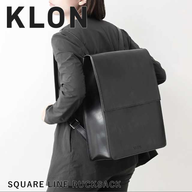 KLON リュック クローン メンズ レディース SQUARE LINE RUCKSACK バックパック リュックサック 肩掛け 2WAY 通学 通勤 おしゃれ ブラッ