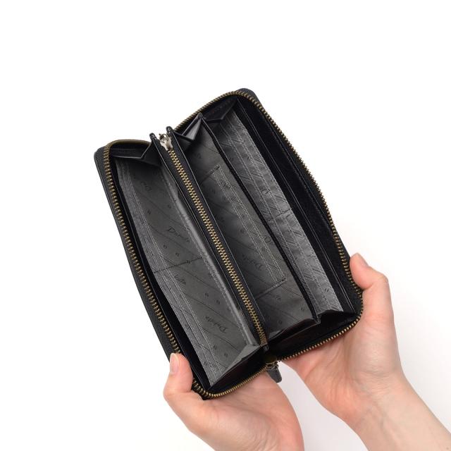 ダコタ Dakota 長財布 ラウンドファスナー メンズ エティカ 財布 本革 大容量 レザー 小銭入れあり ファスナー付き ファスナー ブランド ブラック 黒 グリーン 緑 Dakota BLACK LABEL ダコタブラックレーベル 0620323_6
