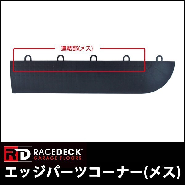 ガレージフロアタイル エッジパーツコーナー メス Racedeck レースデッキ Race Deck の通販はau Wowma エーモン E くるまライフ Au Wowma 店