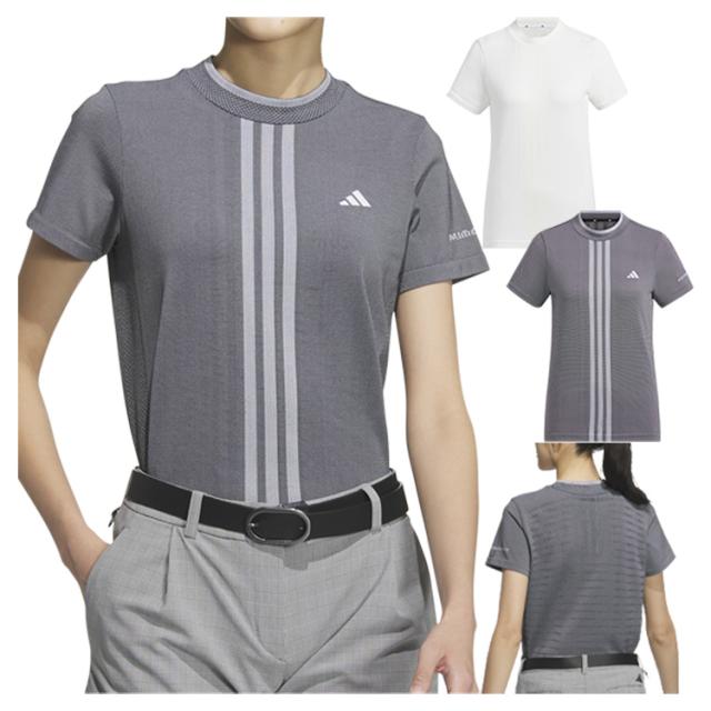 アディダス ゴルフ シャツ レディース 半袖 モックネックシャツ モックシャツ ゴルフウェア ブランド 無地 春 夏 秋 IKJ61 adidas golfの通販は 6,620円