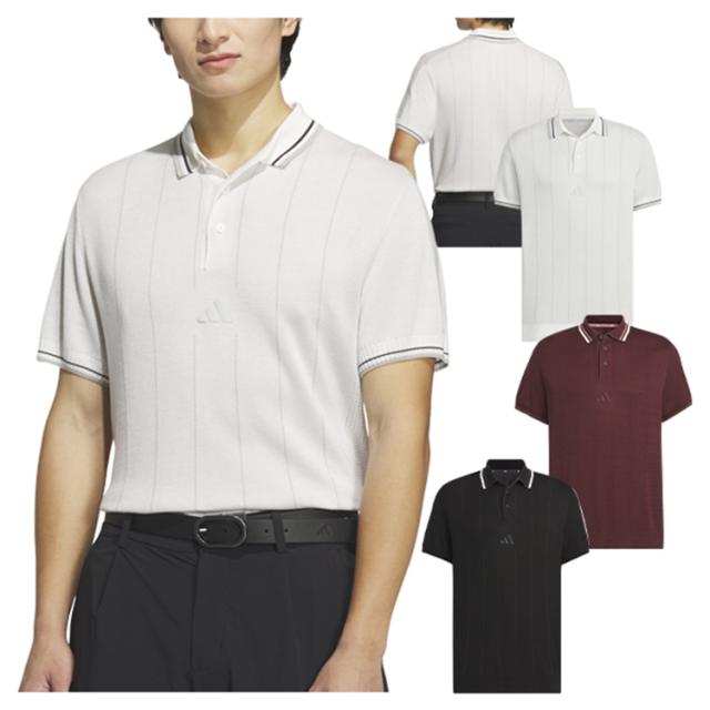 アディダス ゴルフ ポロシャツ メンズ 半袖 シャツ ポロ ルーズフィット ニット ドロップショルダー ゴルフウェア ブランド 無地 ロゴ 春 夏 秋 KUK52 adidas golf