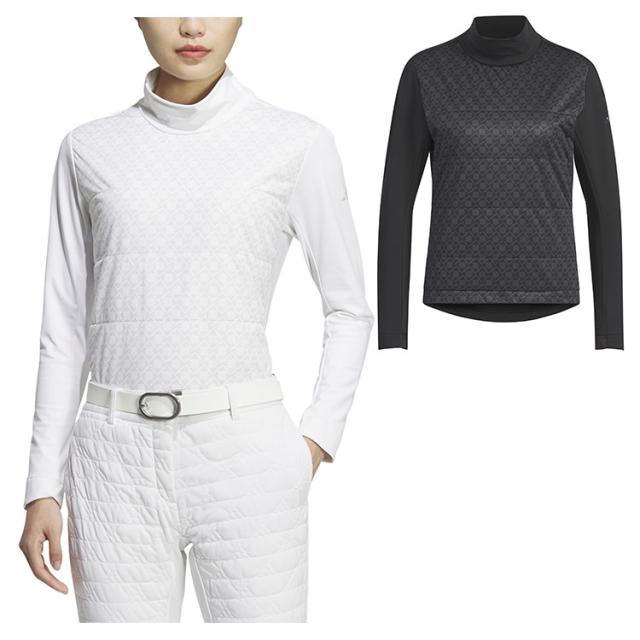 アディダス ゴルフ ハイネックシャツ レディース 長袖 シャツ キルト 保温 吸放湿 ストレッチ ゴルフウェア ブランド 無地 JSC05 adidas golfの通販は 11,405円