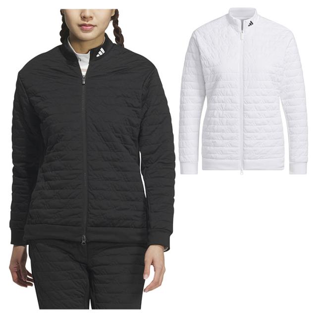 アディダス ゴルフ ジャケット レディース 長袖 フルジップ 保温 裏面起毛 中わた ゴルフウェア ブランド 無地 JTC00 adidas golfの通販は