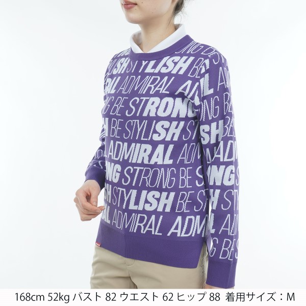 ADMIRAL アドミラル ダブルジップ長袖ニットジャケット カモフラ 総柄 グレー系 M [240001649096] ゴルフウェア レディース ADMA491_10_BLK_01.jpg?v=1724729633