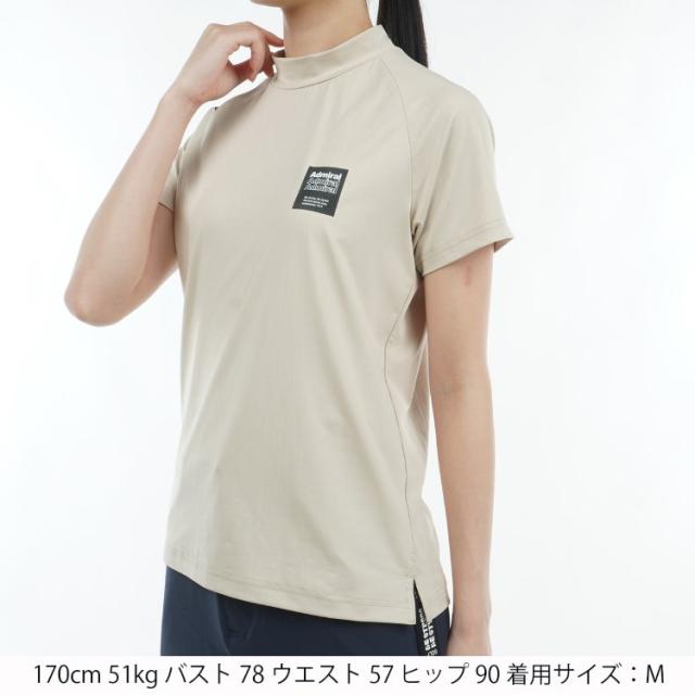 アドミラルゴルフ シャツ レディース モックネック モックシャツ 半袖