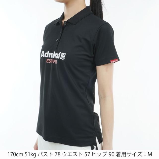 アドミラルゴルフ シャツ レディース ポロシャツ 半袖 吸水速乾
