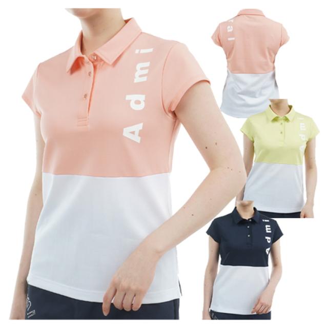 アドミラルゴルフ シャツ ポロシャツ レディース 半袖 ゴルフウェア 吸水速乾 ストレッチ ブランド ロゴ 春 夏 秋 ADLA528 Admiral golf