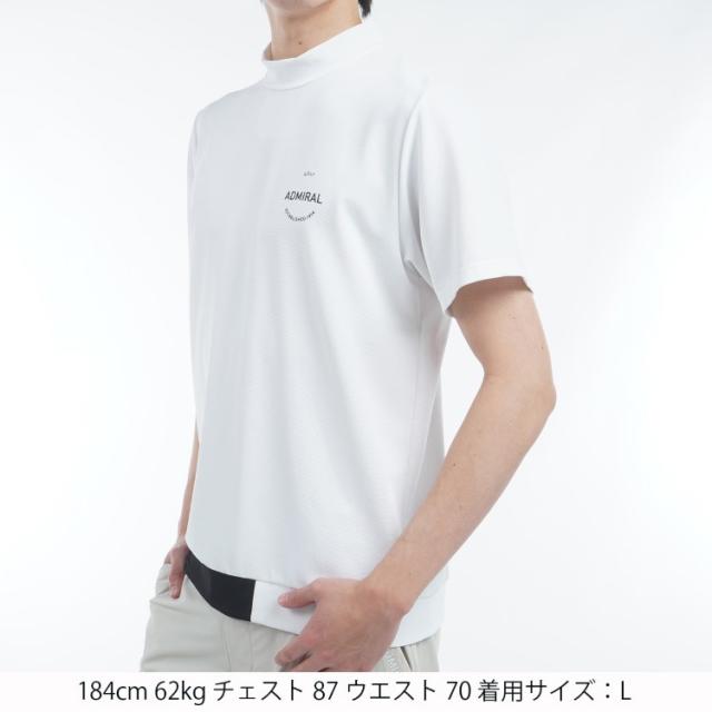 Admiral GOLF モックネックシャツ ライトブルー XL ベーシック
